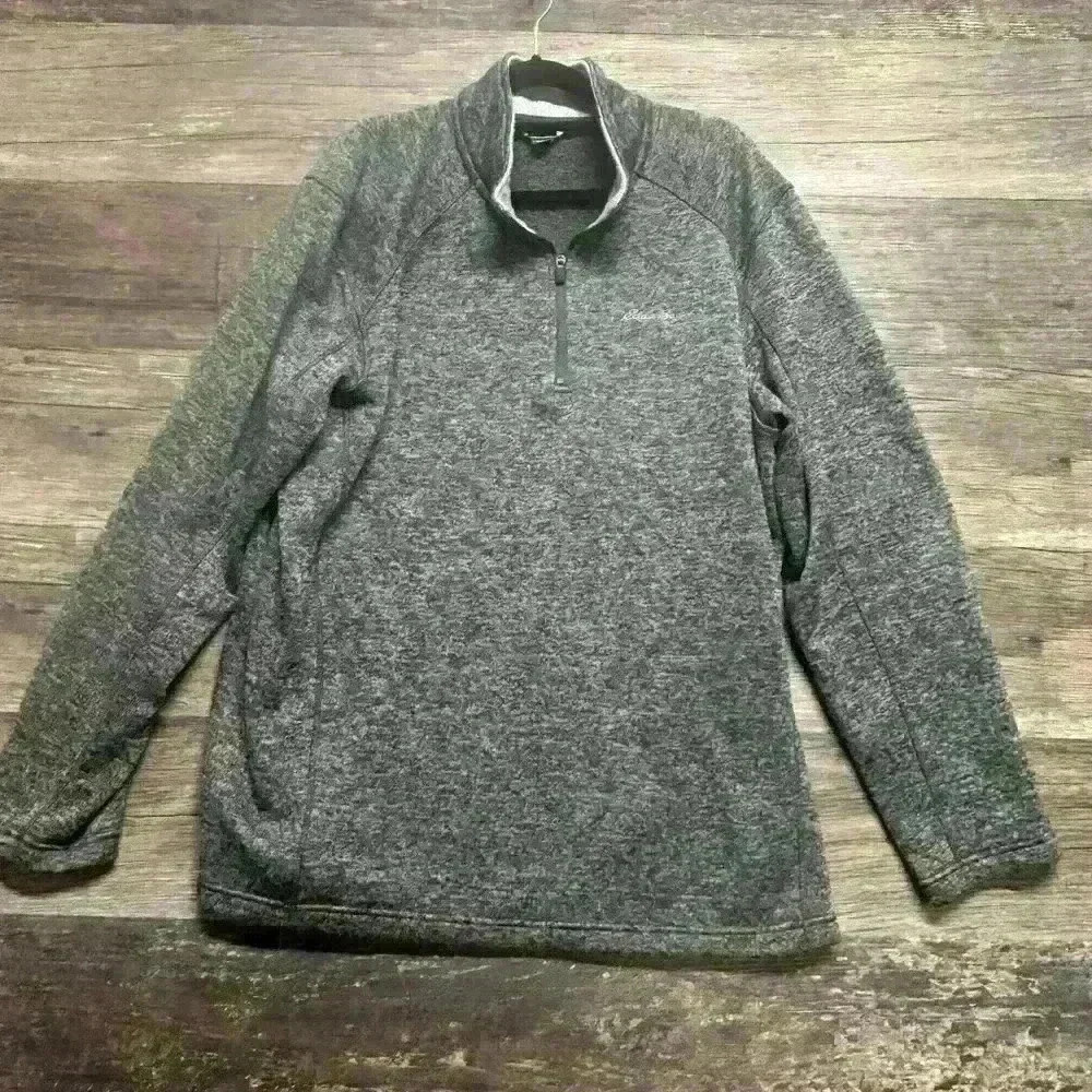 Eddie Bauer Gray Quarter-Zip Sweater Men’s Size XXL